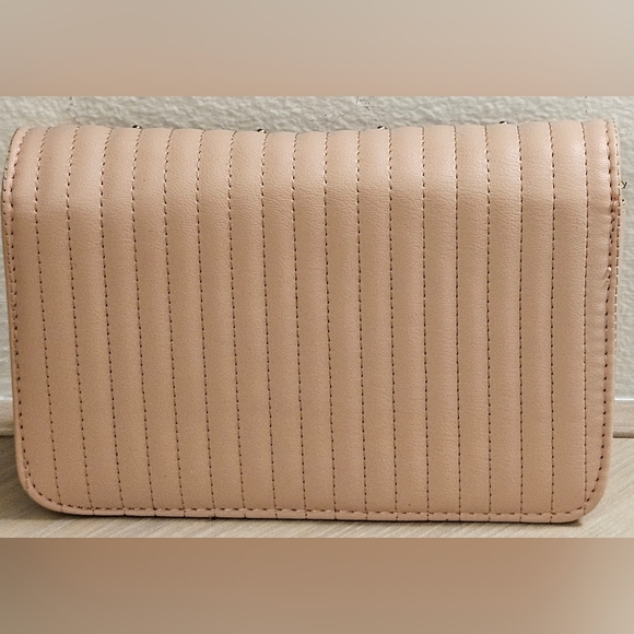 Bebe ALIAH Crossbody Bag Faux Leather Logo Leather Blush NWT - Picture 9 of 11